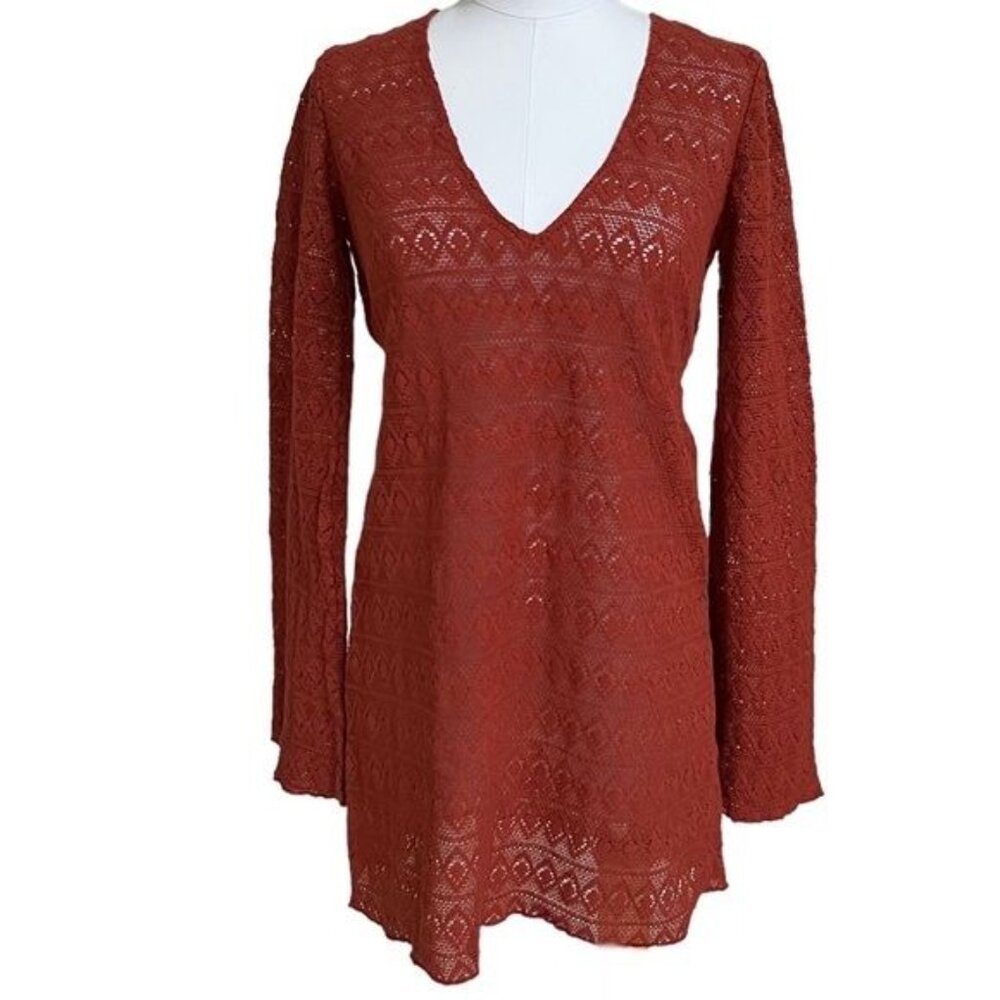 Free People Sea Through Mini by Endless Summer in Rooibos Tea, Size Small NWT - Picture 3 of 13